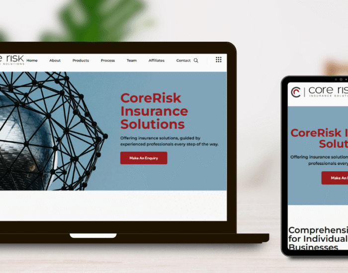 Core Risk Insurance Website